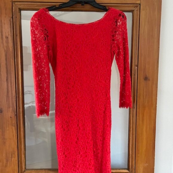 Zarita Dress Diane Von Furstenberg Size 4 Red - Picture 2 of 3